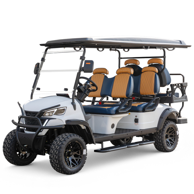 Factory Price 4+2 Seat Lithium Battery 6 Persons Lifted Electric Golf Buggy Hunting Cart