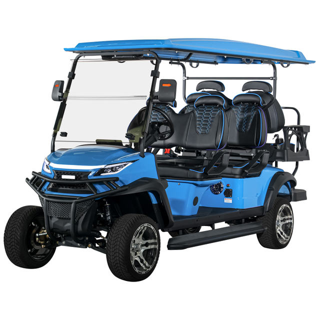 Hunting Golf Cart 4+2 6 Seater Tourist Utility Patrol Buggy Car Lithium Electric Golf Cart