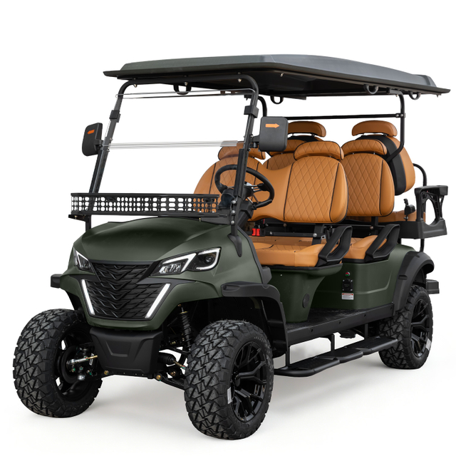 Factory Price 4+2 Seat Lithium Battery 6 Persons Lifted Electric Golf Buggy Hunting Cart