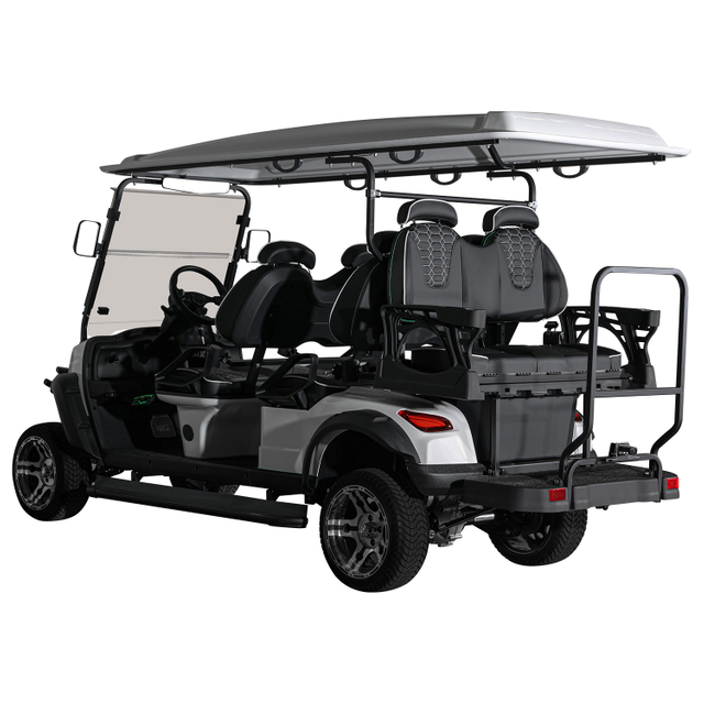 Luxury 6 Seater Golf Kart 4 Wheel Drive Low Speed Vehicle 6 Persons Lifted Electric Street Legal Golf Cart For Sale