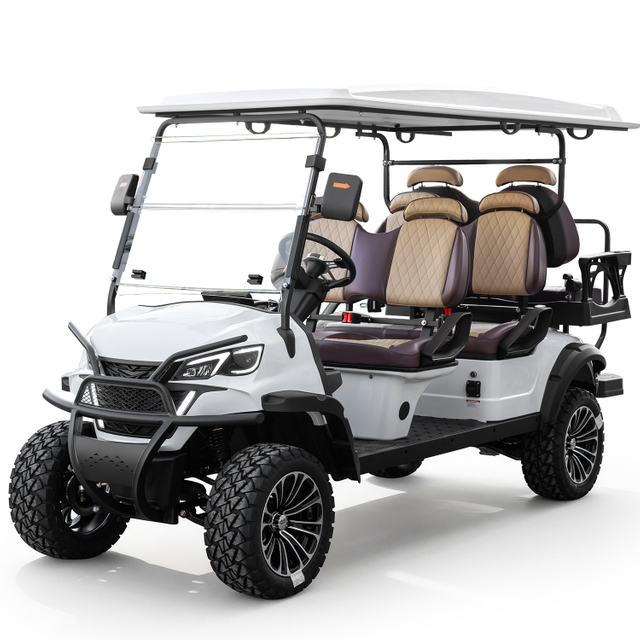 Factory Price 4+2 Seat Lithium Battery 6 Persons Lifted Electric Golf Buggy Hunting Cart
