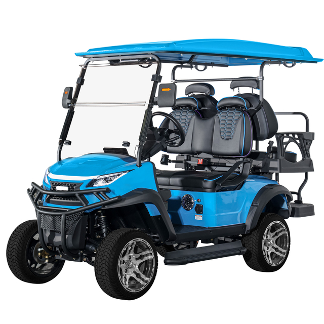Custom Hunting Club Car Street Legal Utility Vehicle 4 Seater Lifted Lithium Electric Golf Cart