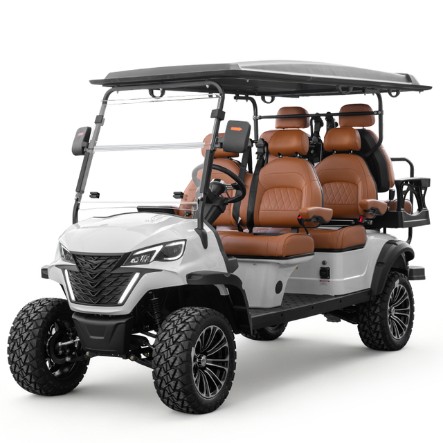 Factory Price 4+2 Seat Lithium Battery 6 Persons Lifted Electric Golf Buggy Hunting Cart