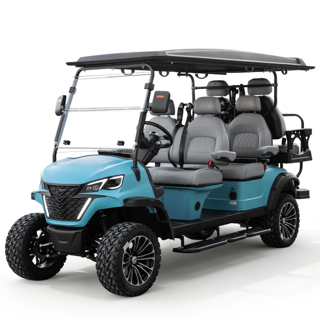 Factory Price 4+2 Seat Lithium Battery 6 Persons Lifted Electric Golf Buggy Hunting Cart