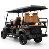 Factory Price 4+2 Seat Lithium Battery 6 Persons Lifted Electric Golf Buggy Hunting Cart