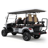 Factory Price 4+2 Seat Lithium Battery 6 Persons Lifted Electric Golf Buggy Hunting Cart