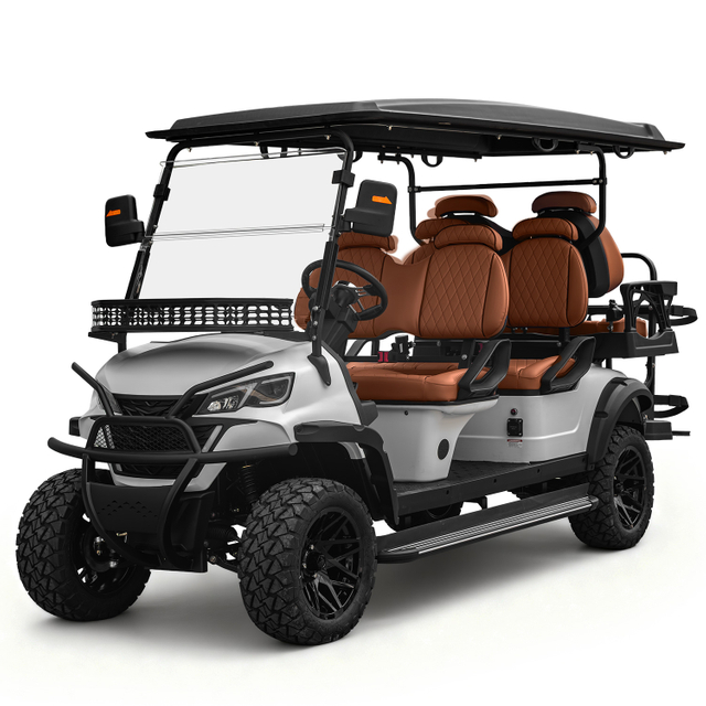 Factory Price 4+2 Seat Lithium Battery 6 Persons Lifted Electric Golf Buggy Hunting Cart