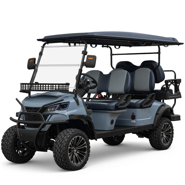 Factory Price 4+2 Seat Lithium Battery 6 Persons Lifted Electric Golf Buggy Hunting Cart